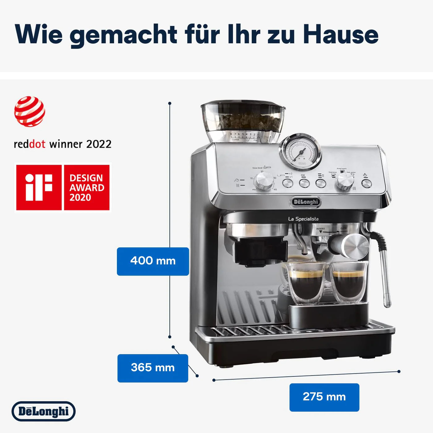 De’Longhi La Specialista Arte EC9155.MB Espressomaschine mit Mahlwerk 15 Bar